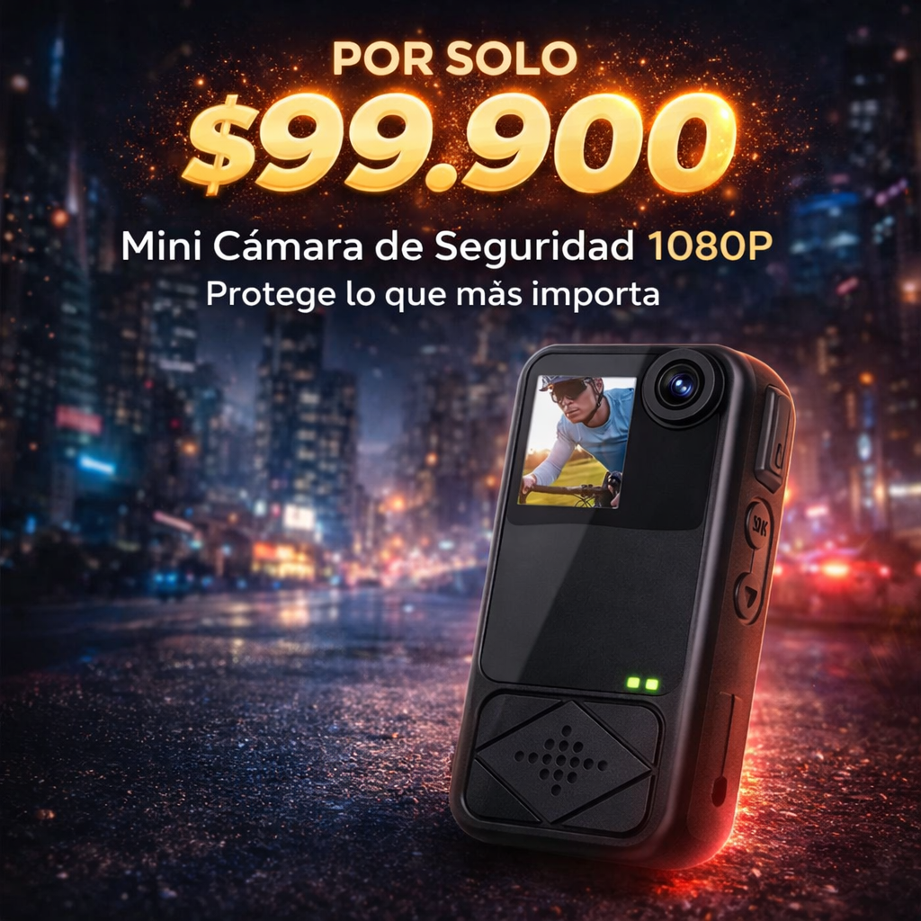 📹 Mini Cámara Corporal 1080P – Tu Testigo Silencioso en Cualquier Situación