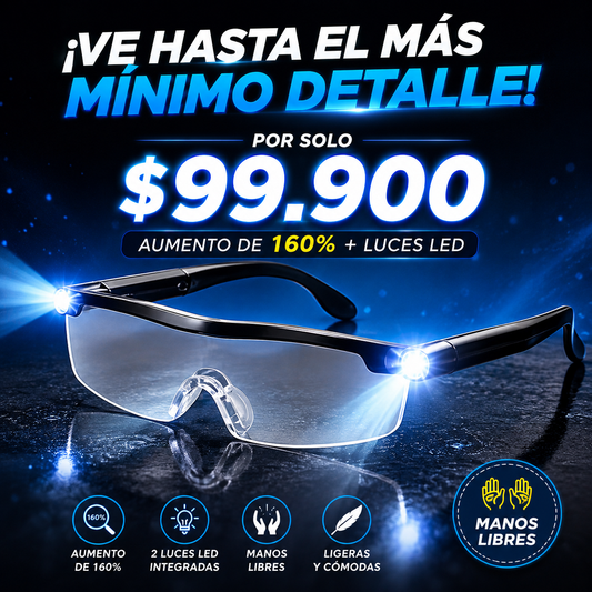 Gafas tipo lupa con luz led