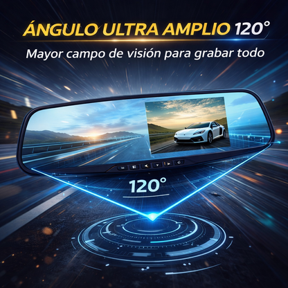 Protege tu Carro con Cámara DVR Oculta en el Espejo