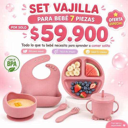 set de vajillas 7 píezas